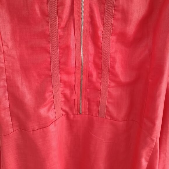 🤑$5 SALE🤑L/G 👗Puli Italy Asymmetrical orange / papaya dress tunic - Picture 5 of 9